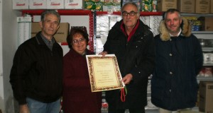 Il presidente Caglini con Fratini, Cobel e Sabbatinelli