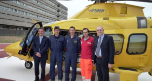 Gigliucci a San Severino per l'inaugurazione dell'elisuperficie