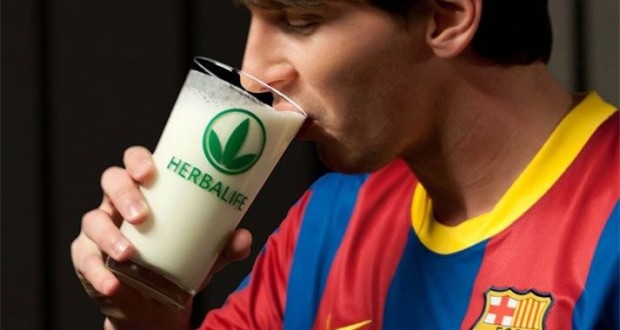 Il calciatore Messi del Barcellona, già testimonial di Herbalife