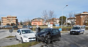 Le due auto coinvolte nell'incidente