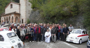 I partecipanti al pellegrinaggio alla Madonna dell'Ambro