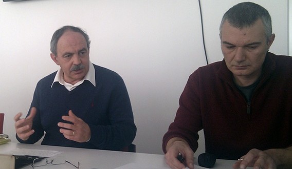 A sinistra Aldo Benfatto, a destra Daniel Taddei, nuovo segretario provinciale della Cgil