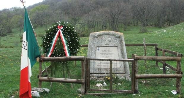 Il monumento al Capitano Salvatore Valerio, a Valdiola