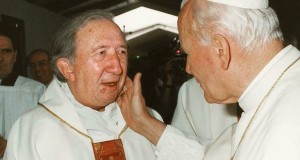 Don Luigi Giussani con Giovanni Paolo II
