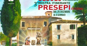 Il depliant della mostra con la mappa del percorso itinerante da seguire (sul retro)