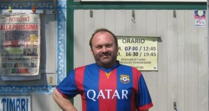 Graziano Borgiani con la maglia del Barcellona