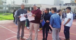 Un momento della prova di evacuazione