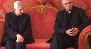 Don Antonio Napolioni assieme al vescovo emerito di Cremona, mons. Dante Lafranconi