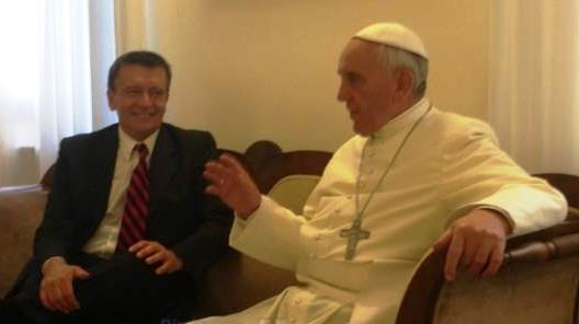 Jorge Milia con Papa Bergoglio