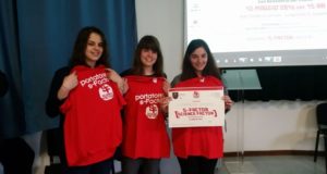 Le tre ragazze premiate a San Benedetto, sede dell'atto finale del concorso