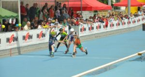Il finale di una delle gare regionali svoltesi a San Severino