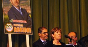 Francesco Borioni e Alessandra Aronne al momento della presentazione della lista