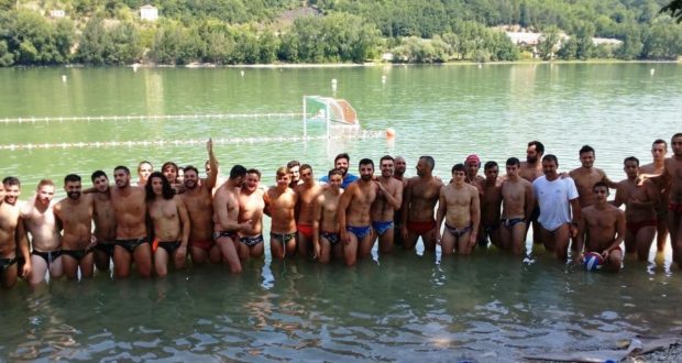 Gli atleti del Blugallery al lago di Caccamo