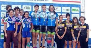 Le ragazze sul podio del campionato italiano