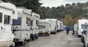 Roulotte e camper al rione Settempeda