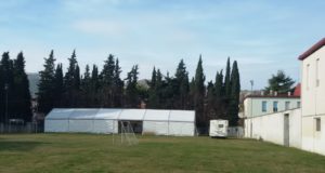 La tensostruttura montata al campetto del "Don Orione"