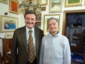 Mariano Pizzi in un incontro con l'allora sindaco Cesare Martini