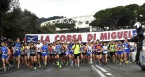 Roma, la partenza della corsa