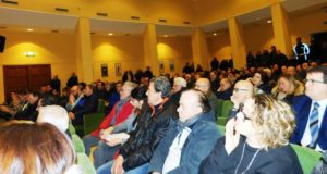 Platea della sala Italia gremita per il convegno sul post terremoto