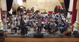 Le prove del concerto al Feronia