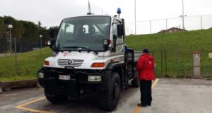 Uno dei mezzi dell'Ordine di Malta in servizio a San Severino