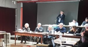 Un momento del Consiglio comunale