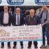 Il presidente Ciclosi e il diesse Grillo ricevono la donazione del movimento cestistico trentino