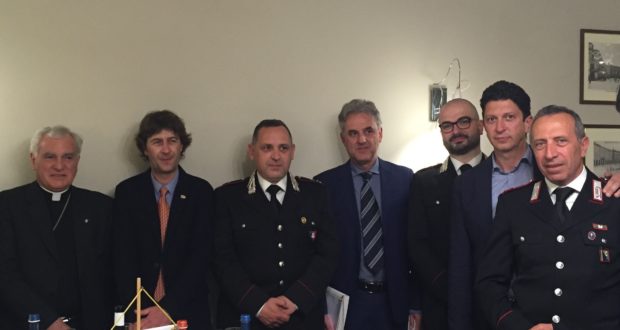 Il presidente Nardi con il Maggiore Grasso e gli altri ospiti dell'iniziativa