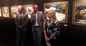 L'inaugurazione della mostra in Uruguay