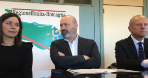 Da sinistra: Gazzolo, Bonaccini e Giuseppetti