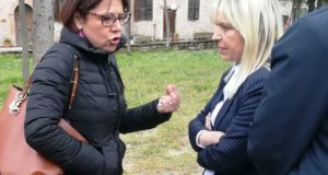 Il sindaco con la De Micheli a Pieve Torina