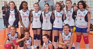 Le ragazze dell'Under 13 con il coach Moretti
