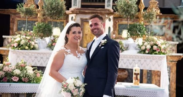 I novelli sposi Romina e Massimo