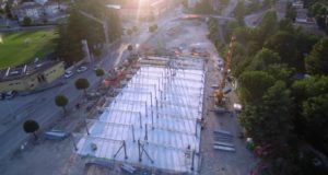 Il cantiere dell'Itis, con l'avanzamento dei lavori per la realizzazione dei laboratori