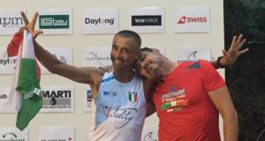 Alberto Cambio al traguardo assieme a Fabio Flauti