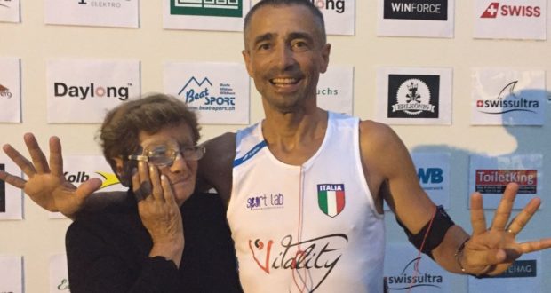 Alberto Cambio con la mamma Severina che lo segue in questa competizione elvetica