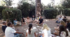 Un momento dell'iniziativa ai giardini