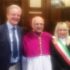 Il nuovo vescovo Francesco Massara con il sindaco Rosa Piermattei e l'assessore comunale Tarcisio Antognozzi