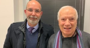 il Sottosegretario Crimi e il presidente di Confartigianato Macerata, Leonori