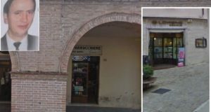 Giorgio Zagaglia, parrucchiere per uomo. Nel riquadro la Gioielleria Sgaiglia