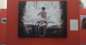 Una delle opere in mostra