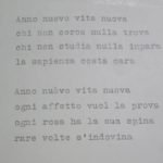 Una delle poesie scritte da Nello Prosperi con la sua "Studio 44"