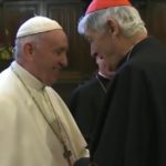 Il saluto con il cardinal Menichelli