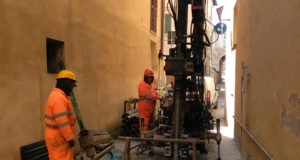 Sondaggi in via delle Carceri