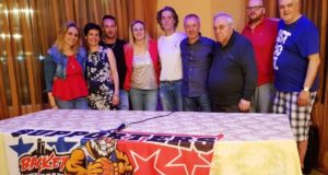 Foto di rito alla cena di fine stagione