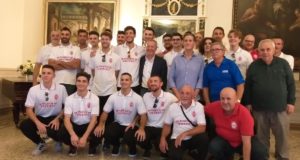 La foto al termine della presentazione a Palazzo Gentili