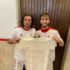 I due marcatori, Borioni e Prioglio, con la maglia dedicata a Raffaele Fiorgentili ("Cita") ricoverato in ospedale