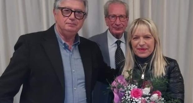 Anelido Appignanesi con il sindaco Rosa Piermattei e Alberto Pancalletti
