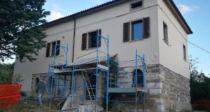 Una delle abitazioni interessate dalla ricostruzione