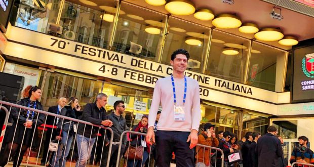 Valerio Scarponi all'Ariston di Sanremo